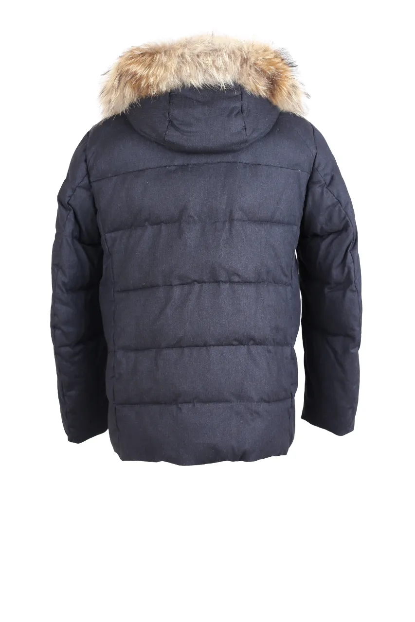 Down Filled Puffer Jacket with Fur Hood