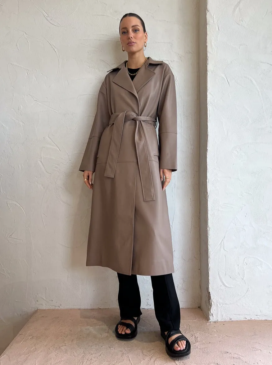 Elka Collective Bamford Trench in Taupe