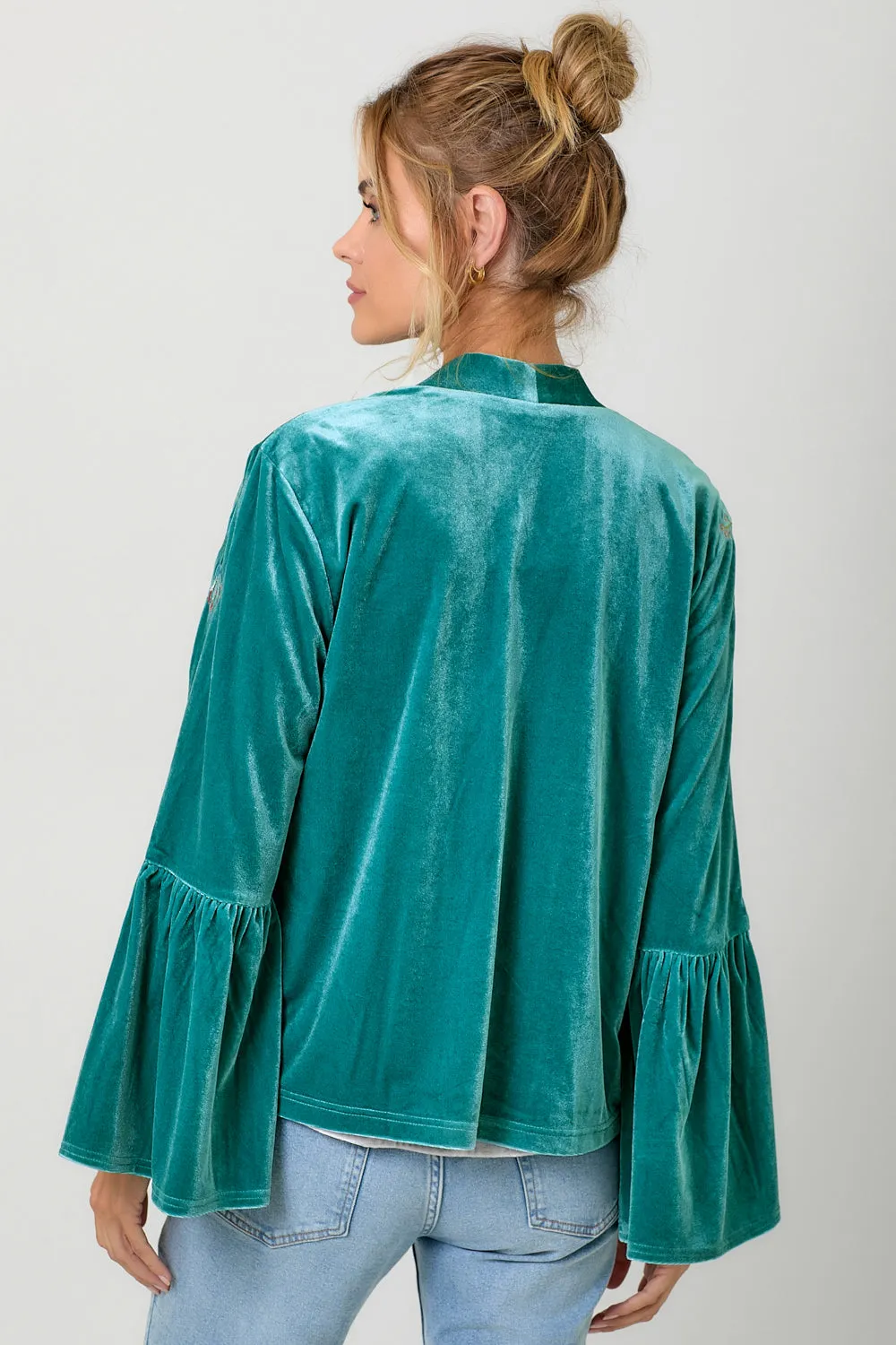 Embroidery Velvet Kimono