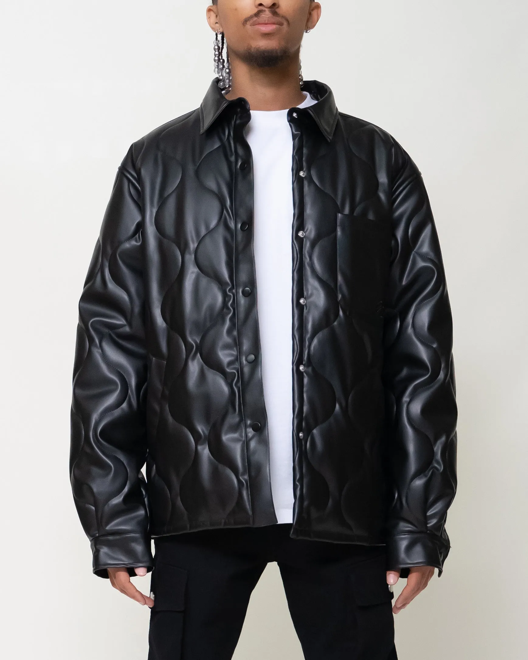 EPTM ORION PUFFER SHIRT-BLACK