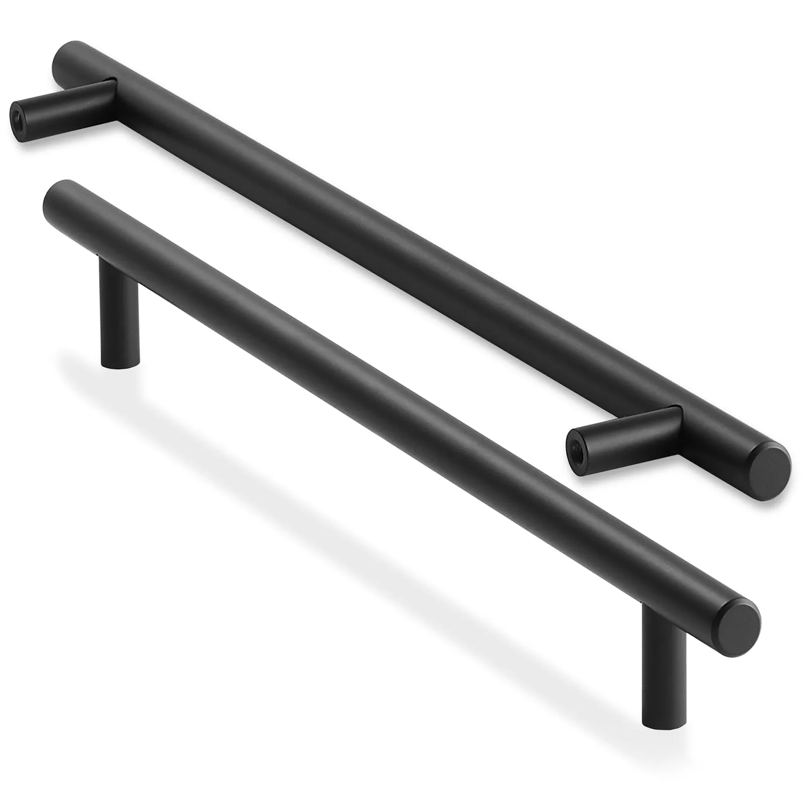 Euro Cabinet Pull Matte Black (10" Hole Centers) - 10 Pack- Cauldham