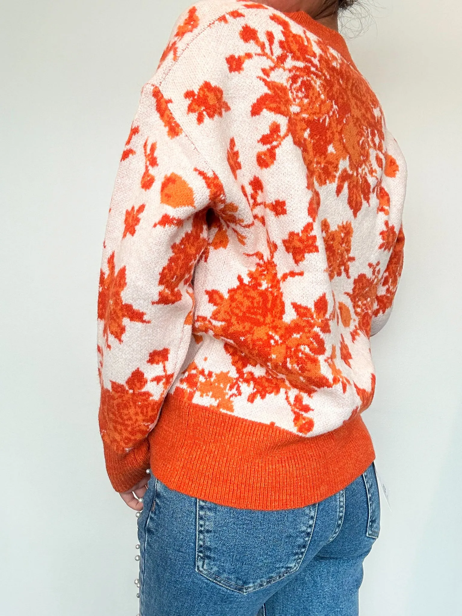 Falling Leaves Sweater- Pumpkin