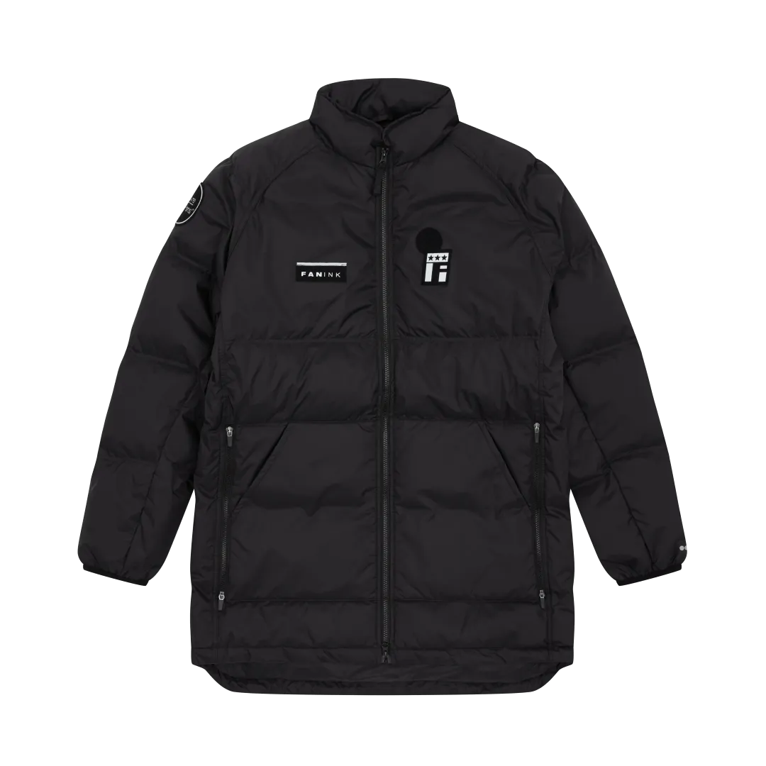 Fan Ink Long Puffer Jacket