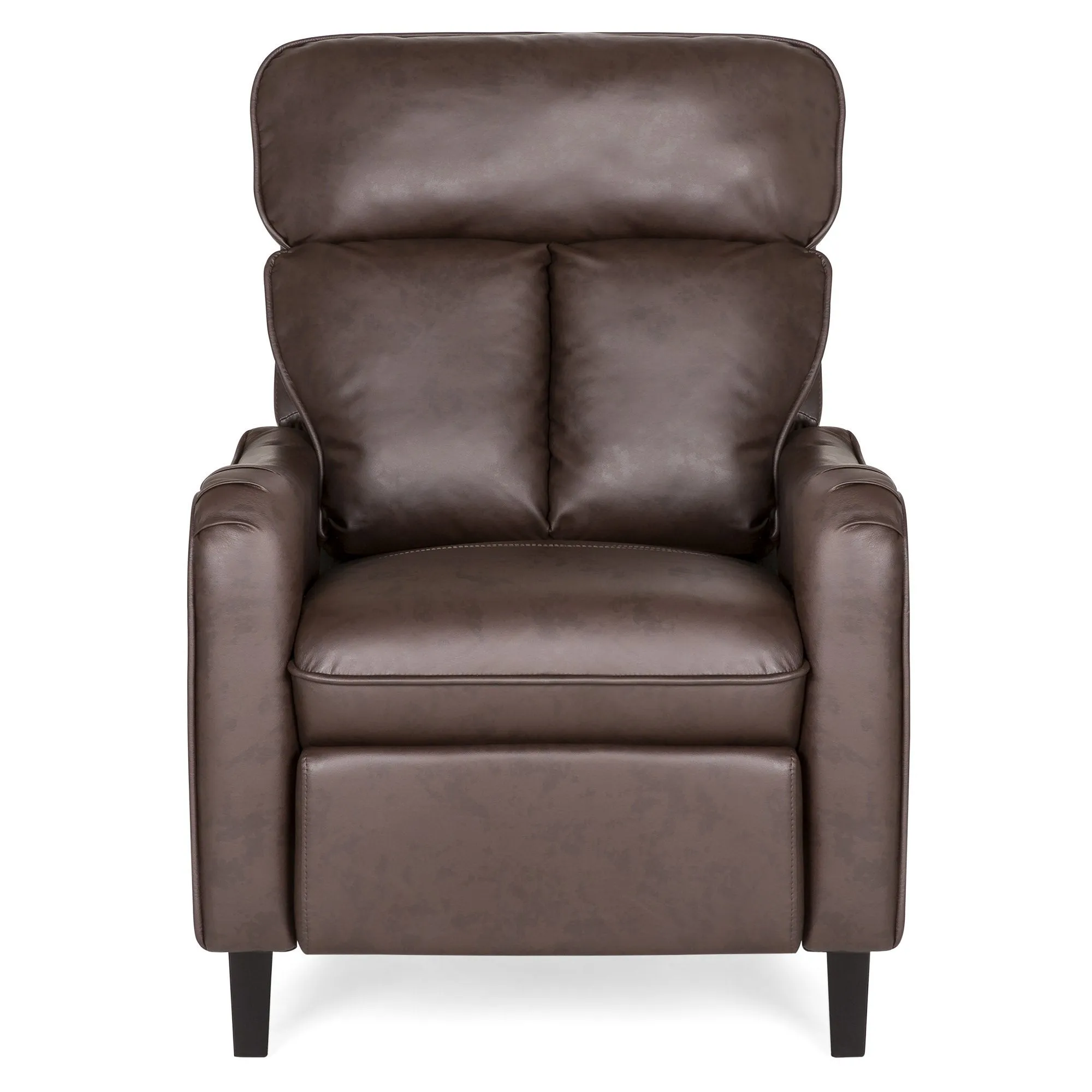 Faux Leather English Roll Arm Chair Recliner w/ 160-Degree Recline, Leg Rest