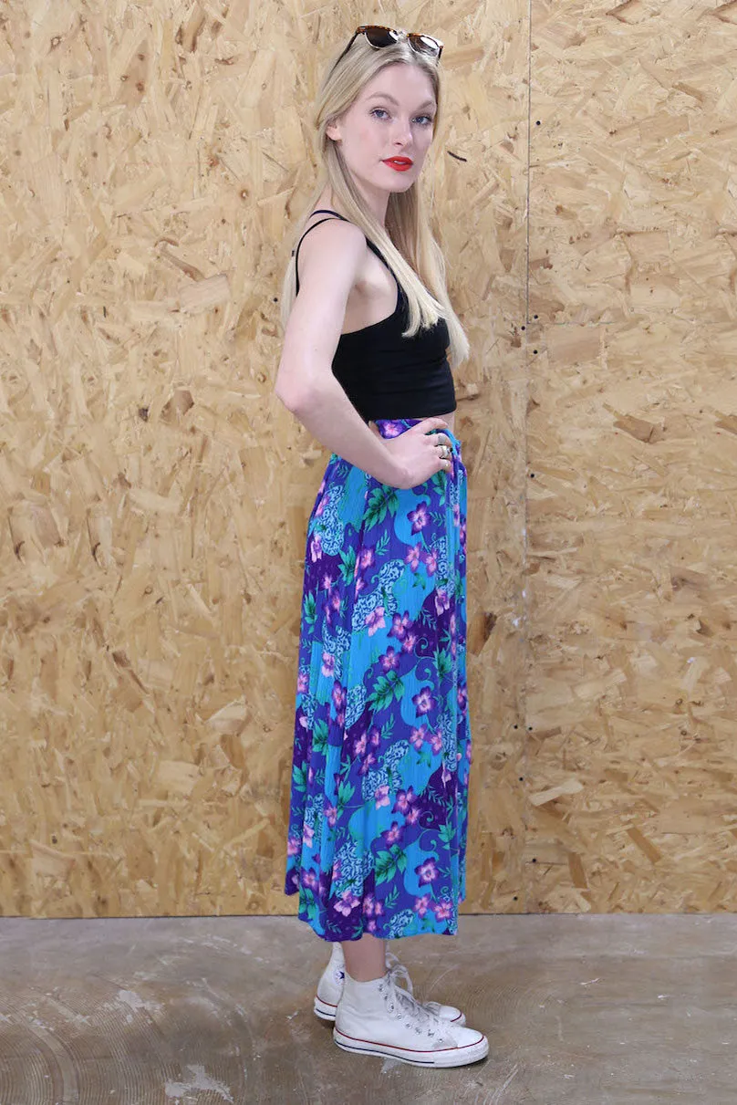 Floral Print Midi Skirt