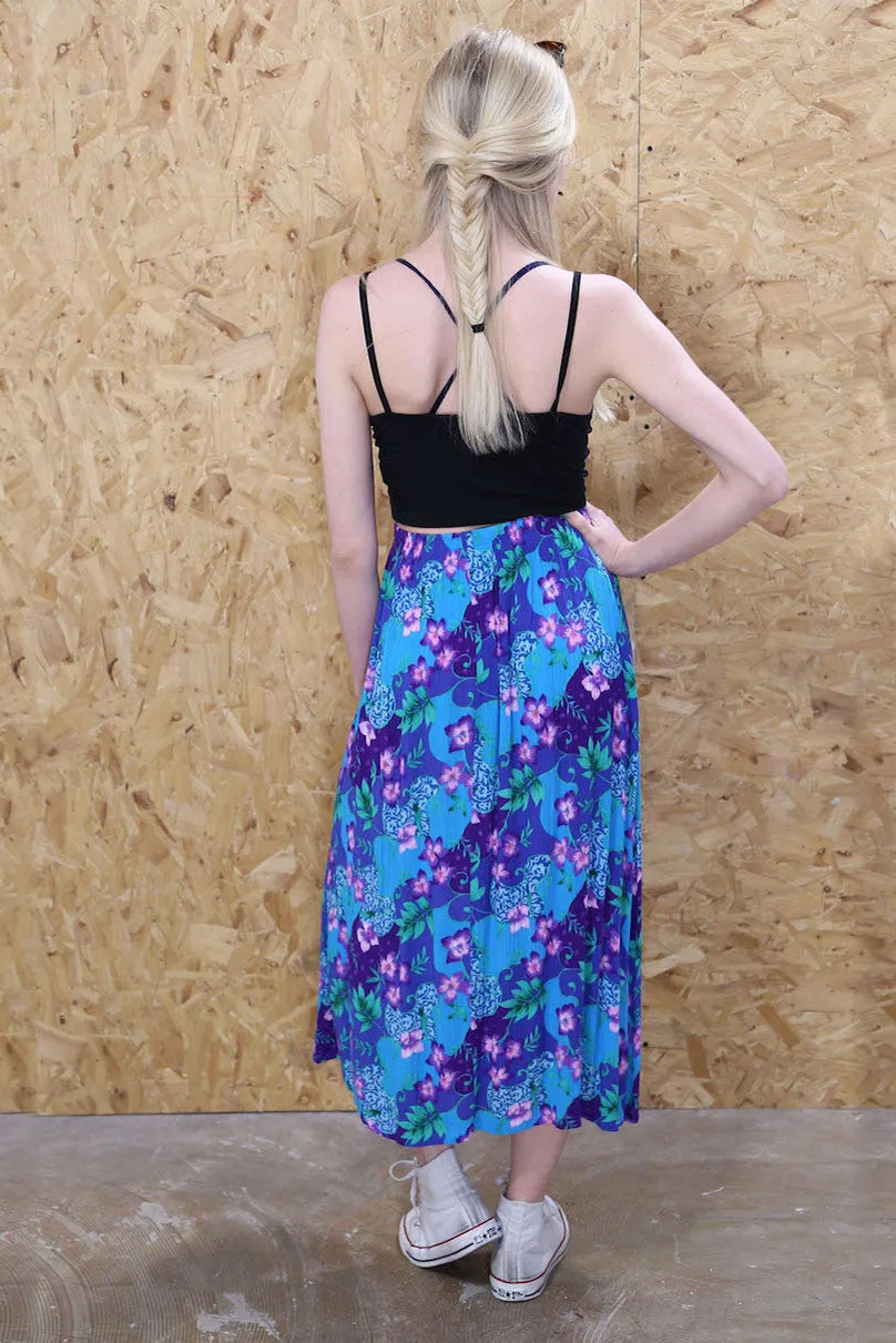 Floral Print Midi Skirt