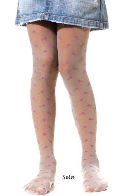 Franzoni Girls Honduras Floral Sheer Tights