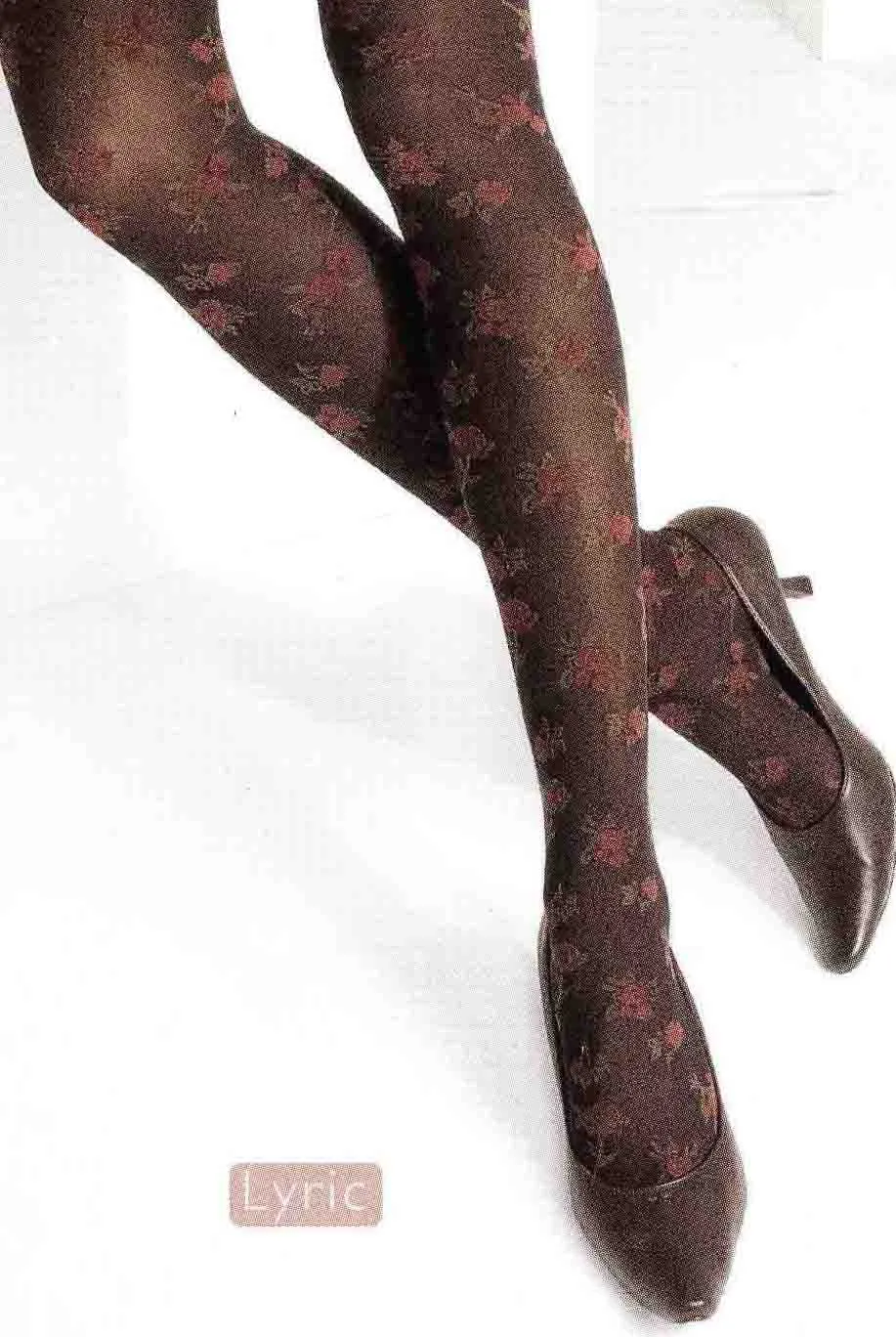 Franzoni Lyric Flower Patterned Opaque Tights