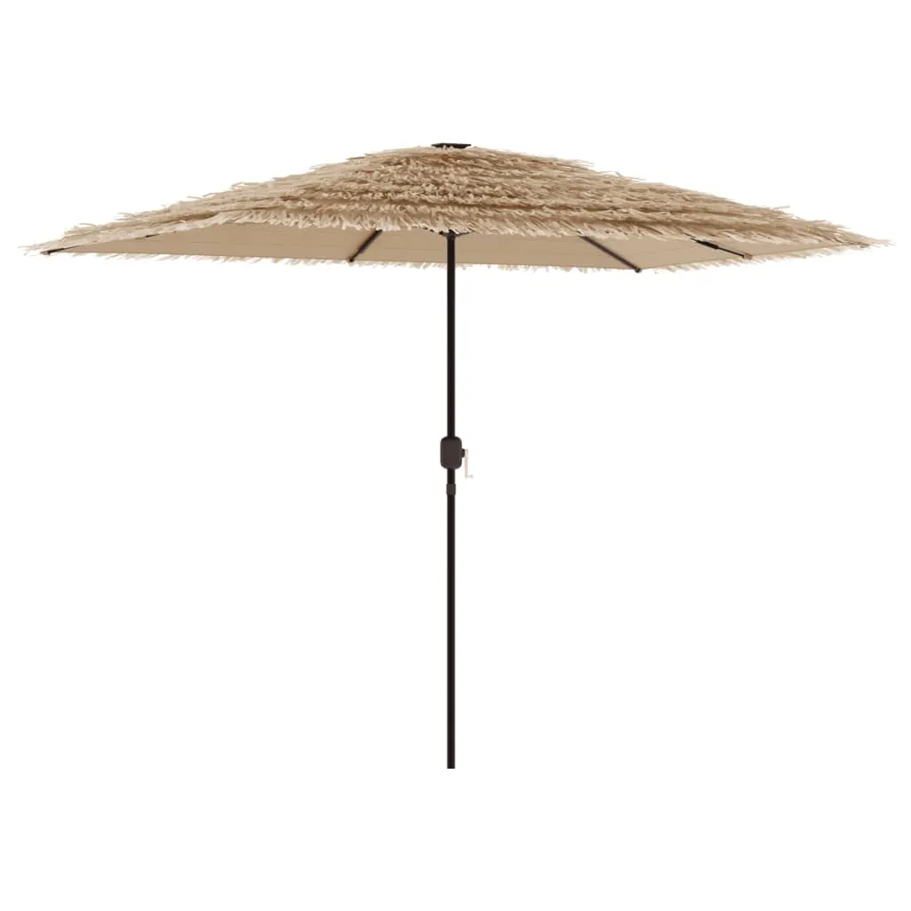 Garden Parasol with Steel Pole Brown 300x200x250 cm