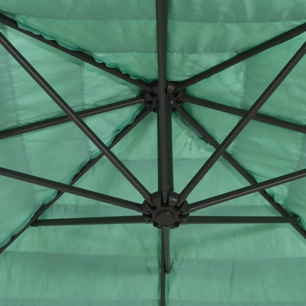 Garden Parasol with Steel Pole Green 269x269x235 cm