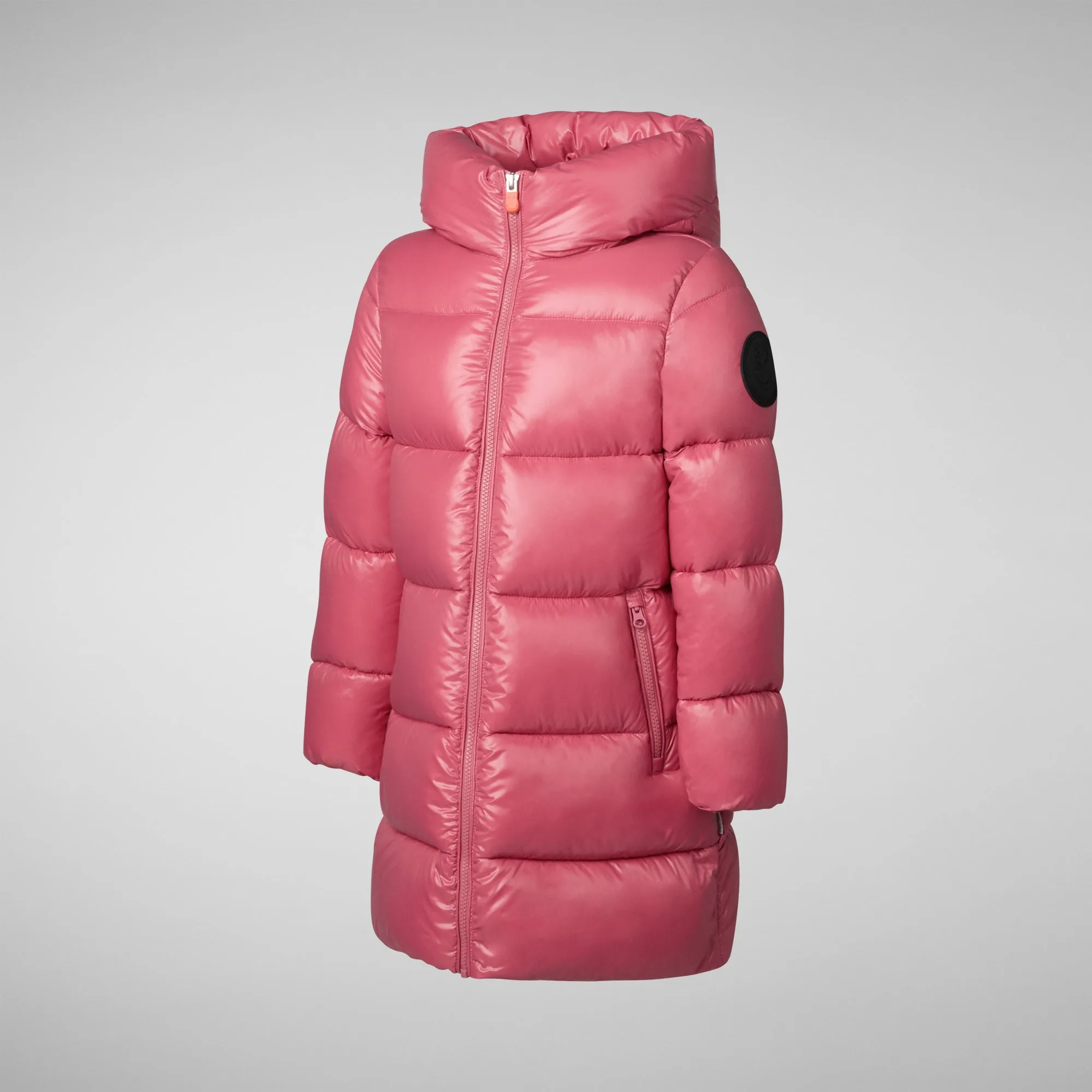 Girls' animal free Puffer jacket Millie in bloom pink