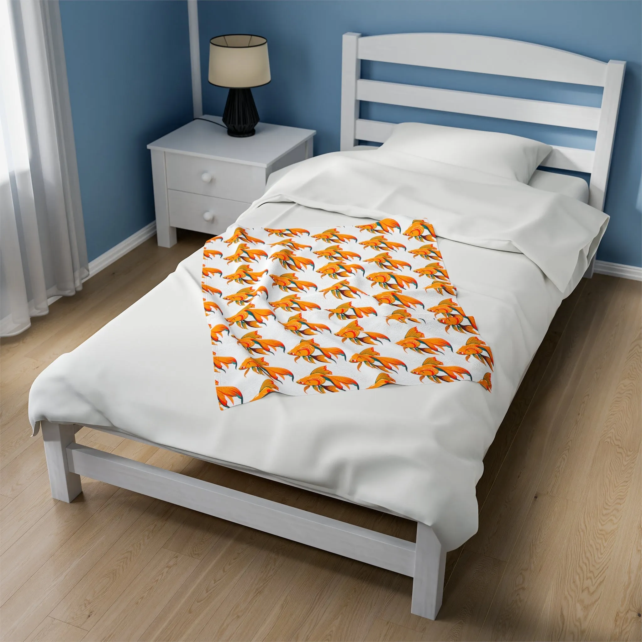 Goldfish Velveteen Plush Blanket