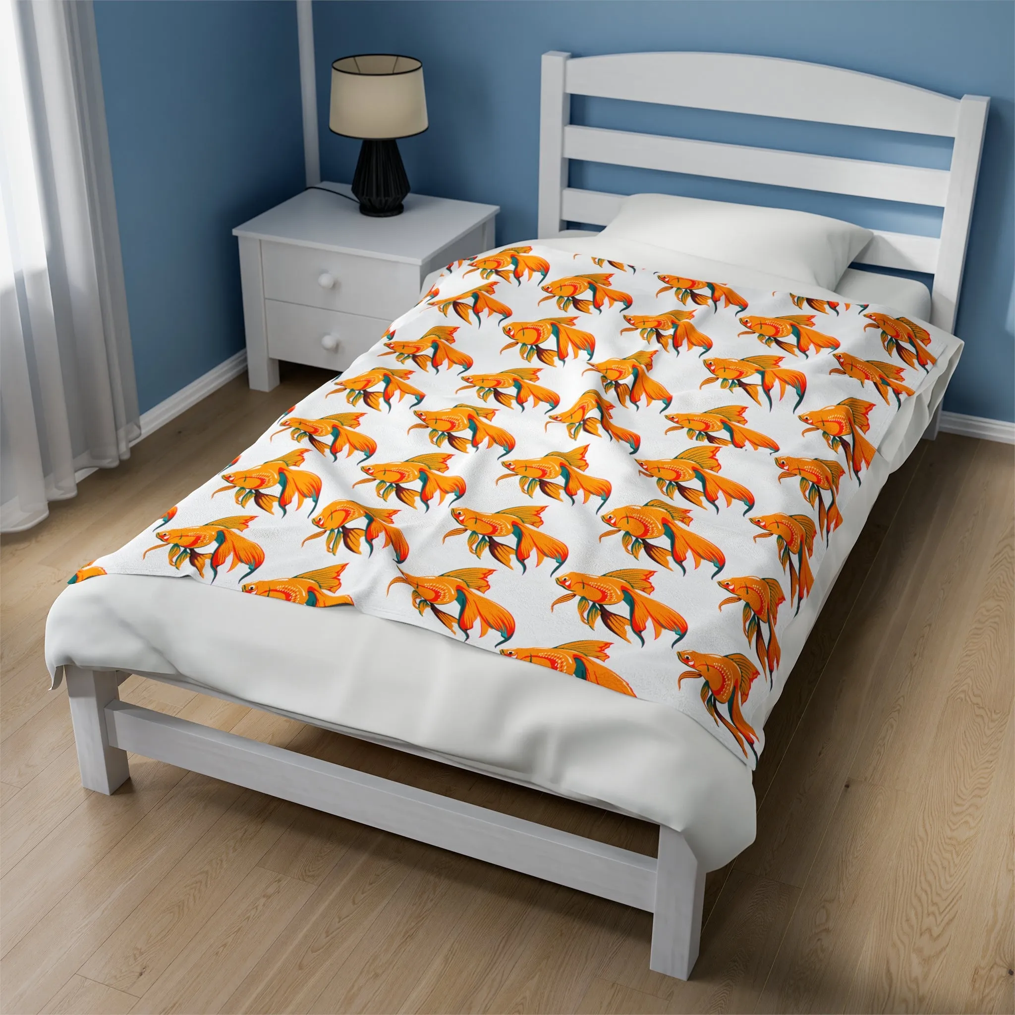 Goldfish Velveteen Plush Blanket