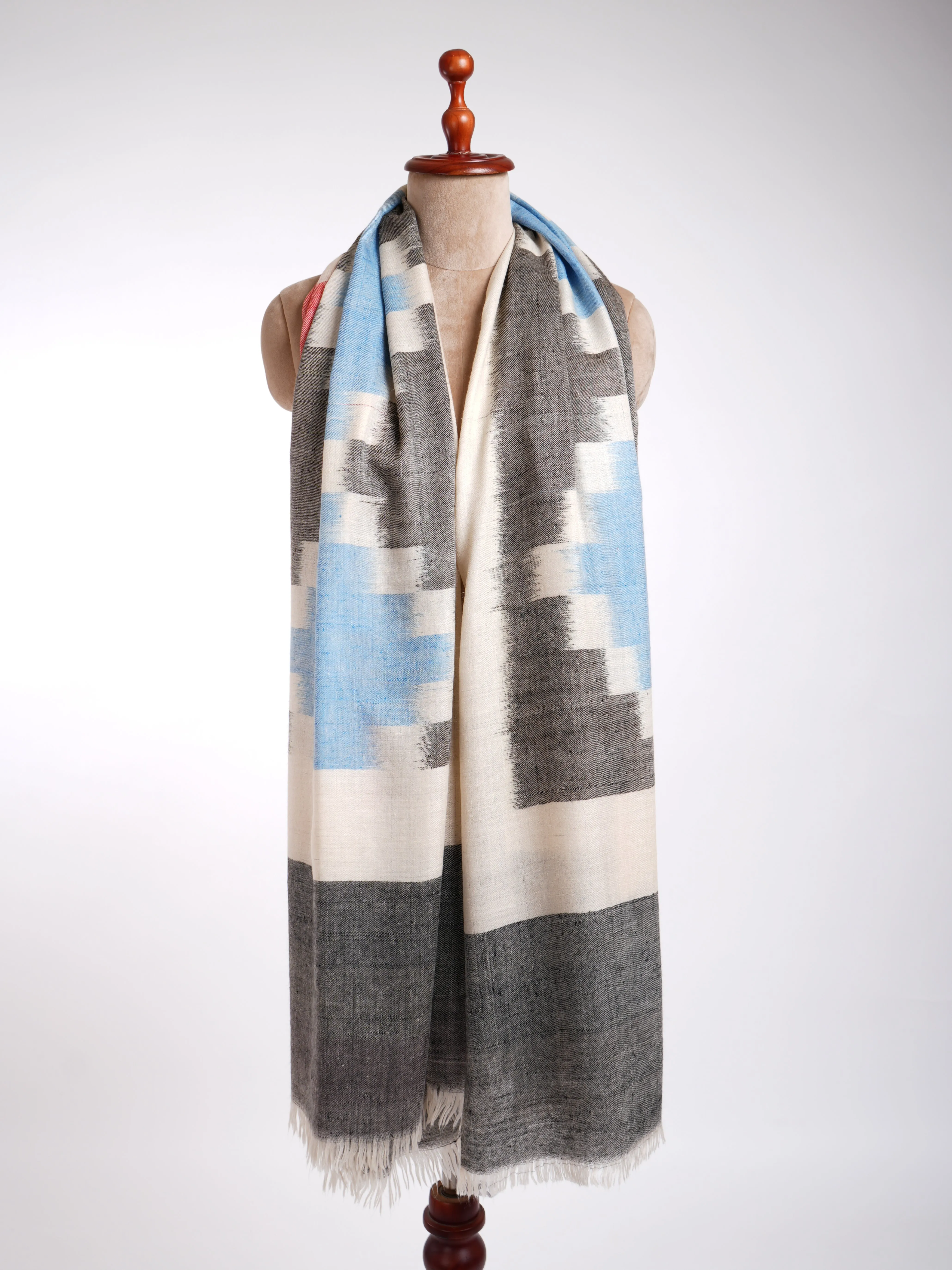 Handmade Ikat Contemporary Pashmina Shawl