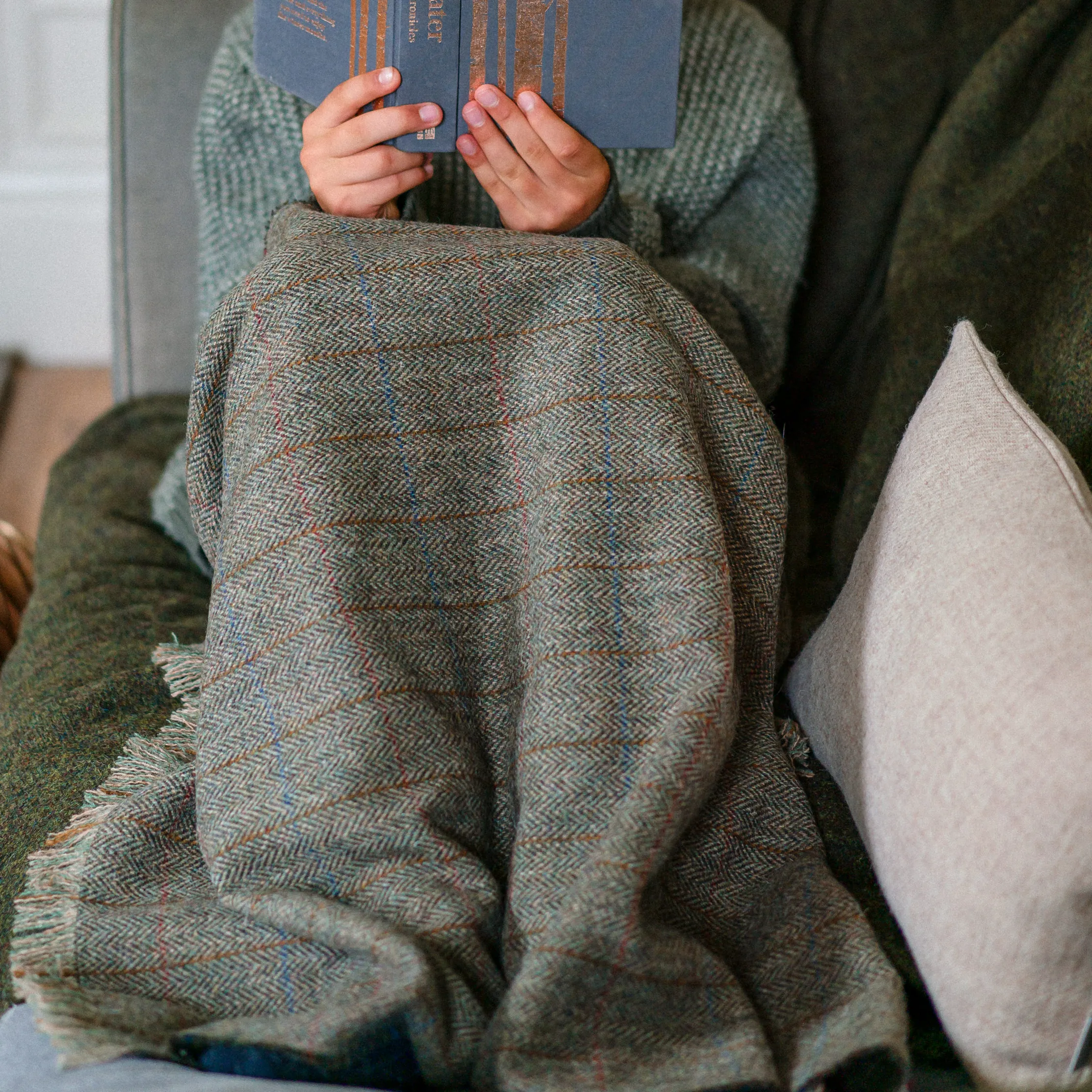 Hazel Herringbone Wrap Blanket