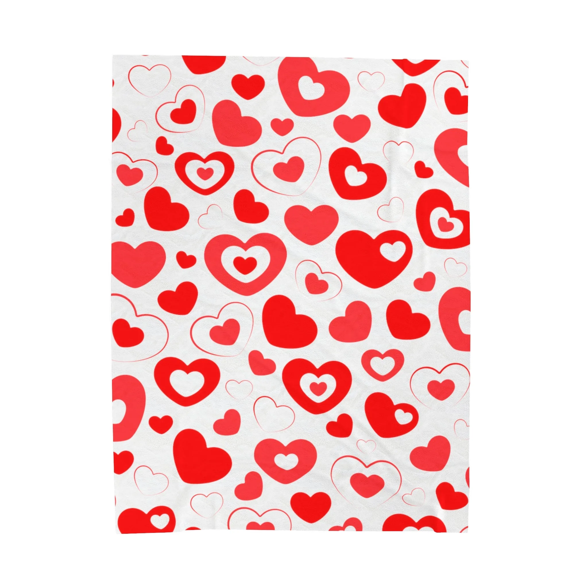 Hearts in Hearts Velveteen Plush Blanket