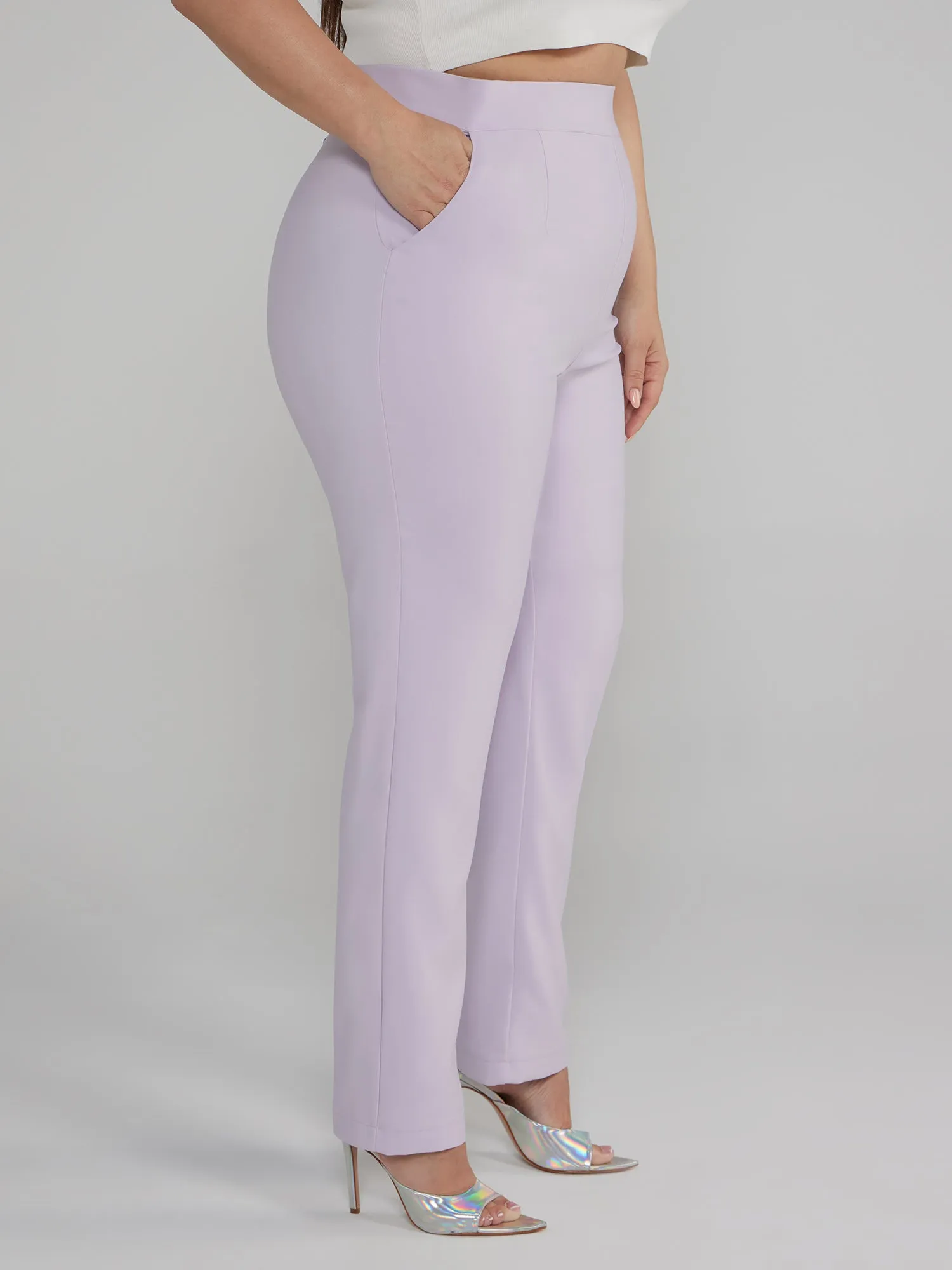 High Rise Slim Leg Pants