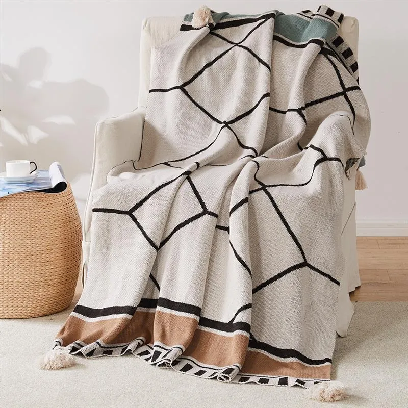 Household Bohemian Knitted Jacquard Shawl Blanket