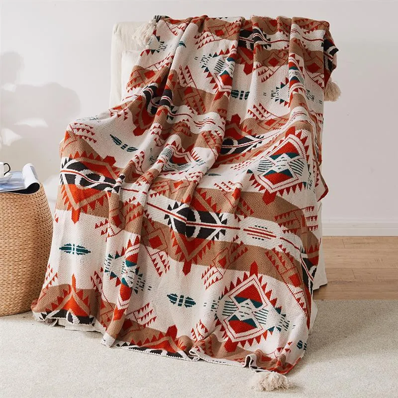 Household Bohemian Knitted Jacquard Shawl Blanket