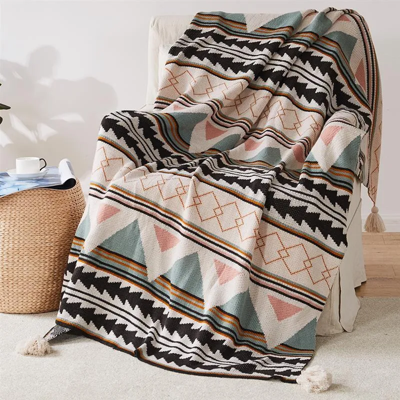 Household Bohemian Knitted Jacquard Shawl Blanket