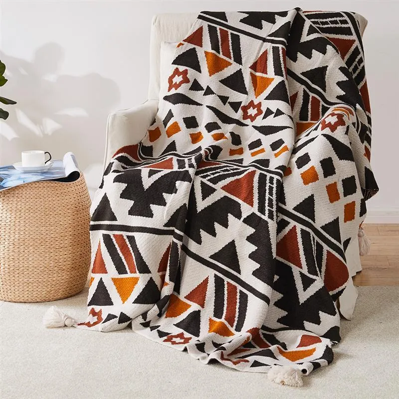 Household Bohemian Knitted Jacquard Shawl Blanket