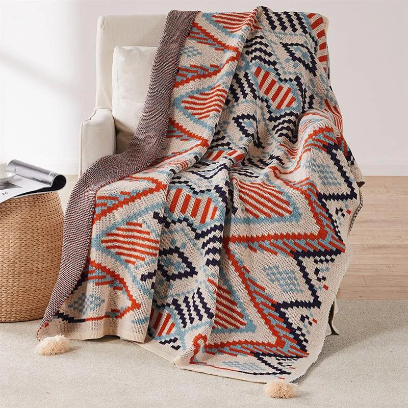 Household Bohemian Knitted Jacquard Shawl Blanket