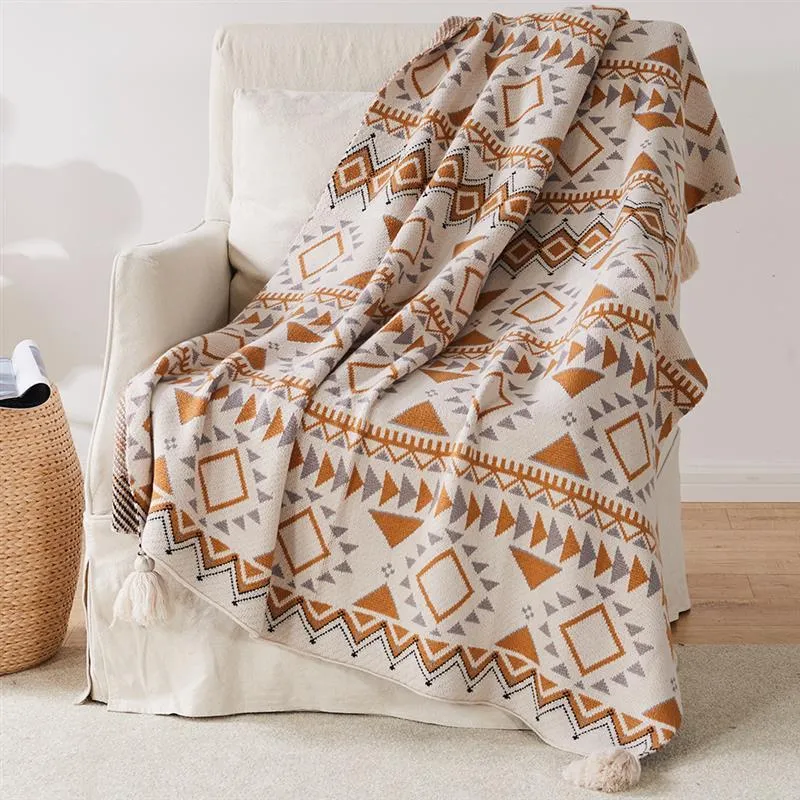 Household Bohemian Knitted Jacquard Shawl Blanket