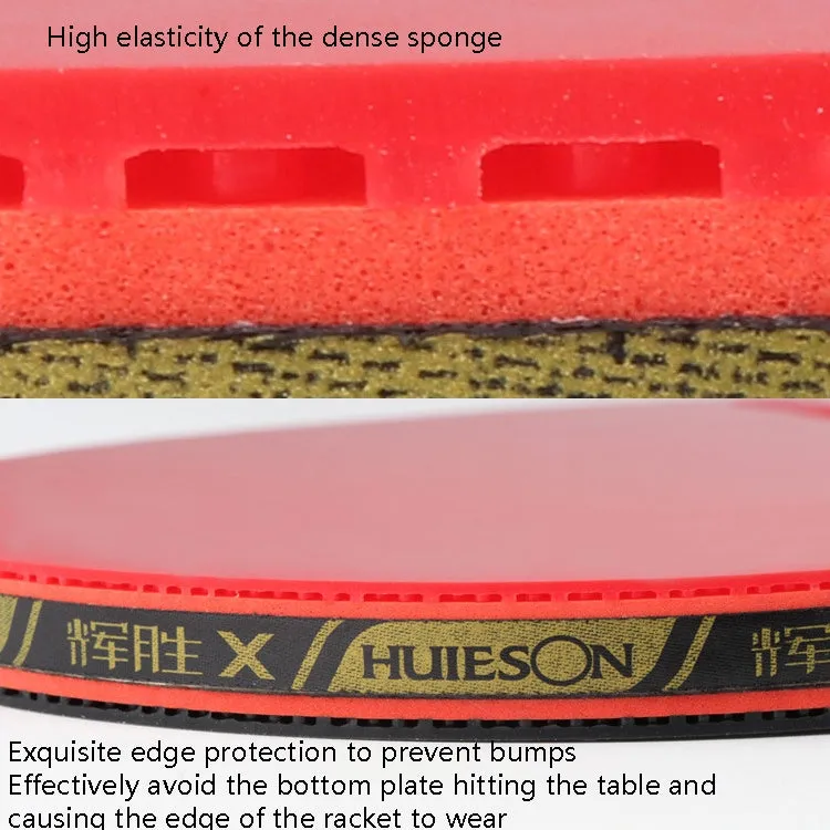 HUIESON Six Star 5-Layer Chicken Wing Tip   2 Layer Carbon Double Side Continuous Table Tennis Racket, A Pair(Pen Hold Grip Racket)