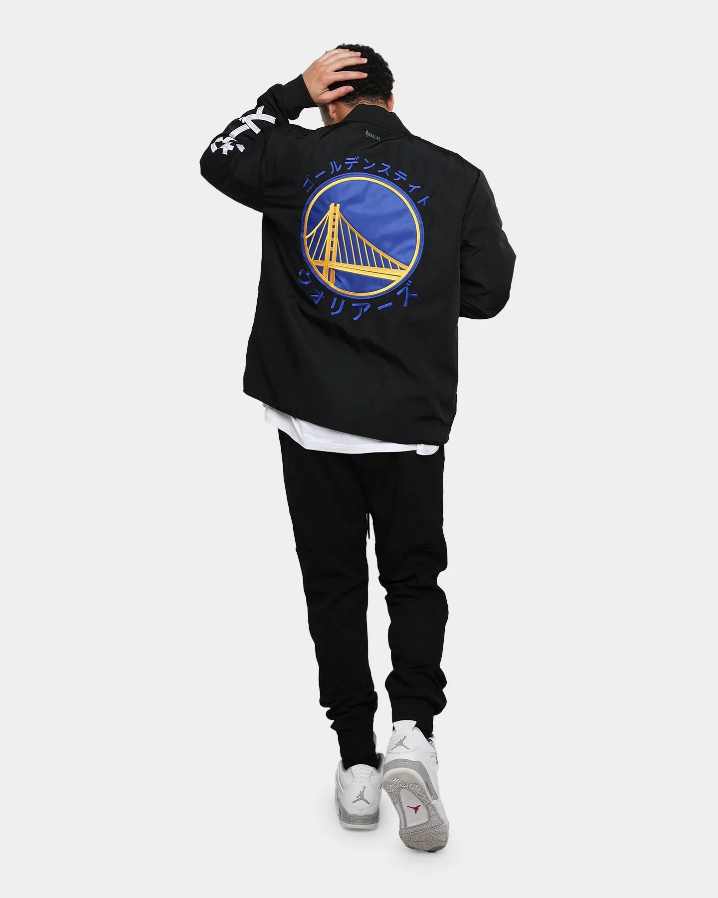 Hyperfly X NBA Golden State Warriors Katakana Kimono Black