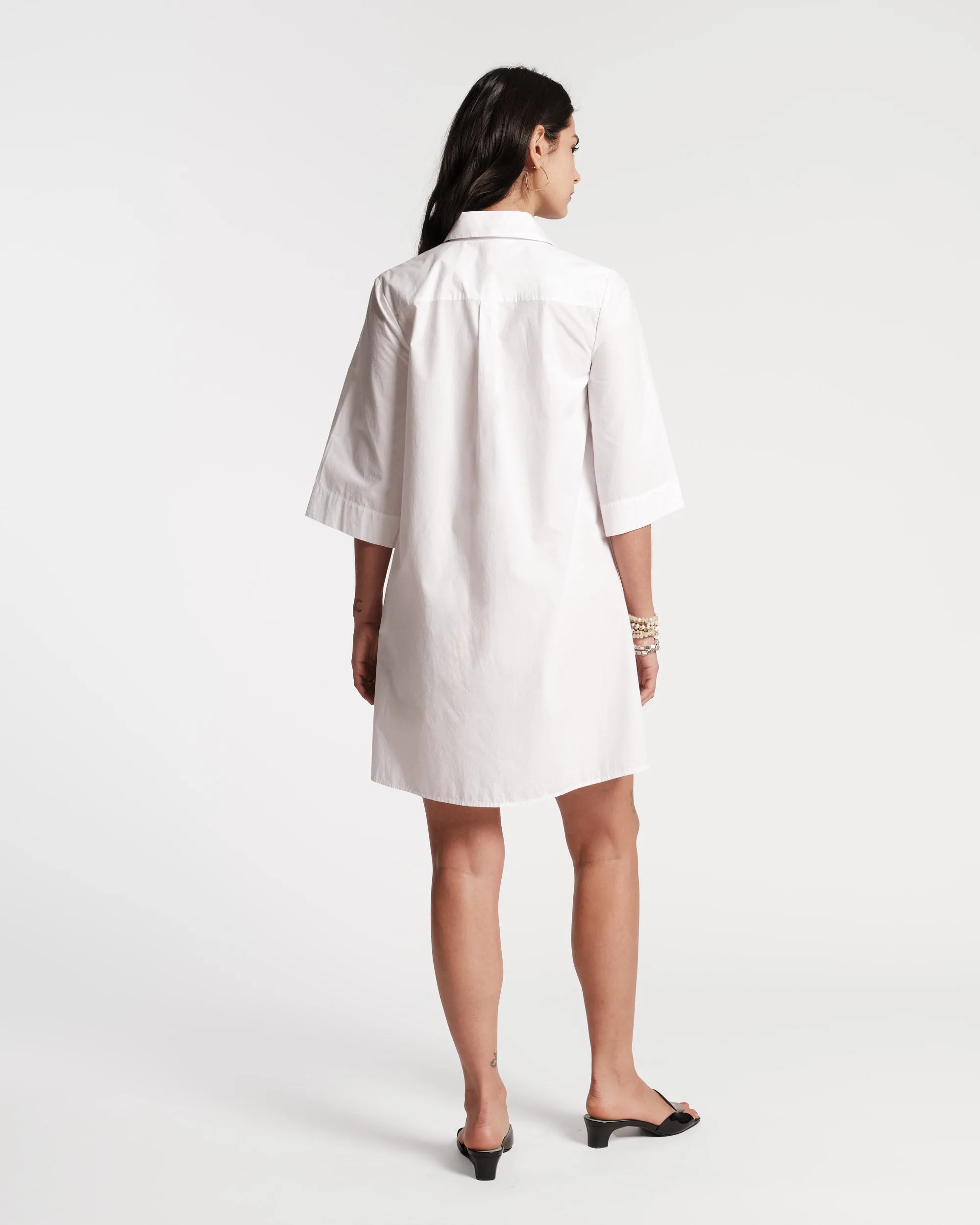 Isla Pleated Mini Shirtdress