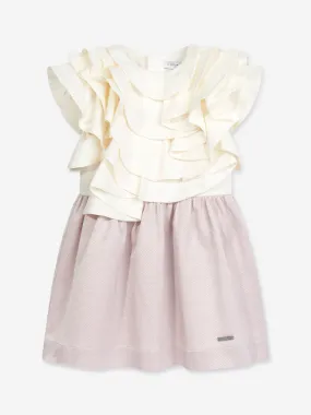 Jessie And James Girls Sleeveless Ruffle Dress in Pink