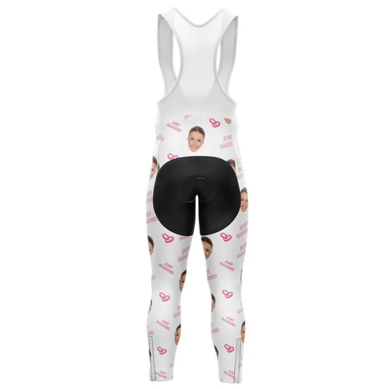 Just Married Custom Face Bib Pants (white)