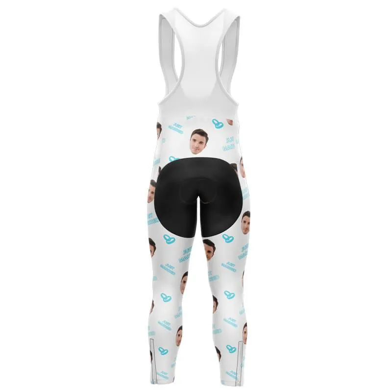 Just Married Custom Face Bib Pants (white)