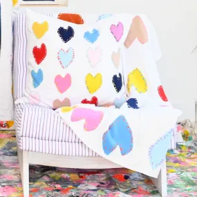 Kerri Rosenthal - Patchwork Love Blanket in Pearl