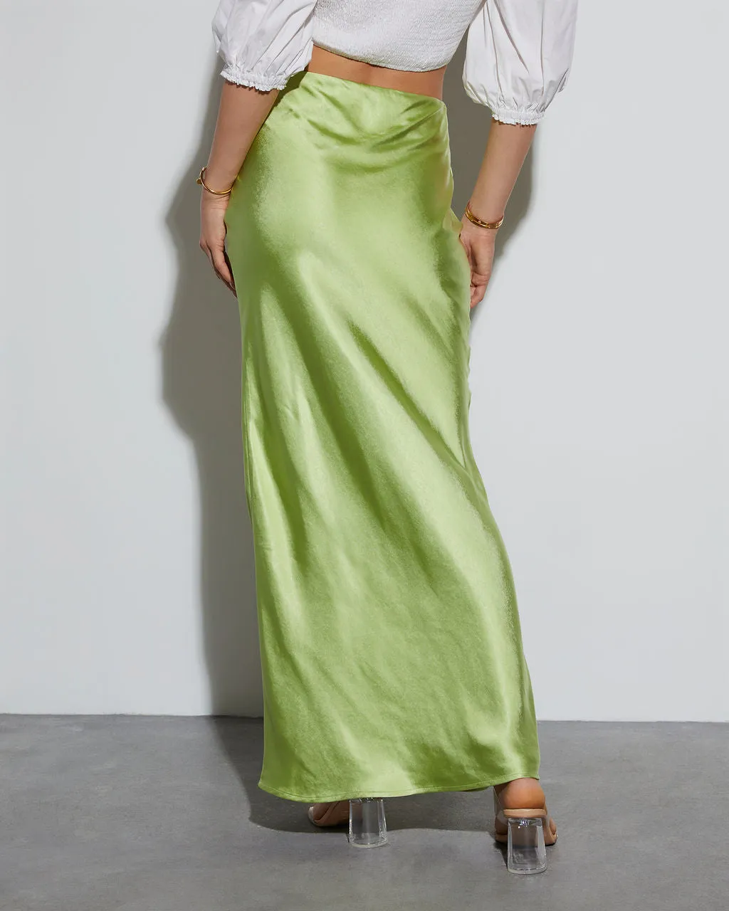 Kiara Satin Midi Skirt