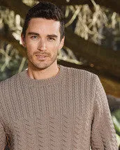 Knitting Pattern Men's Textured Pullover