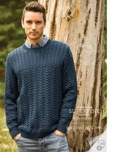 Knitting Pattern Men's Textured Pullover