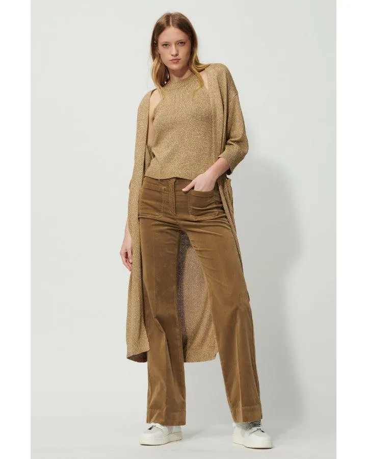 Luisa Cerano Flared Velvet Pant