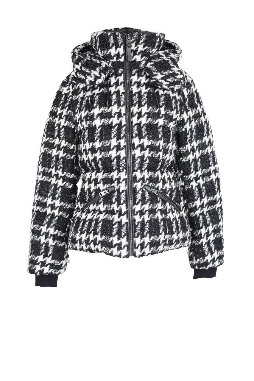 Madalyn Down Filled Hounstooth Wool Puffer Jacket