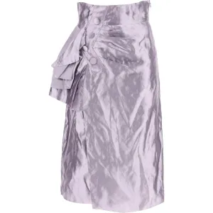 Maison Margiela 'metallic satin midi wrap skirt with