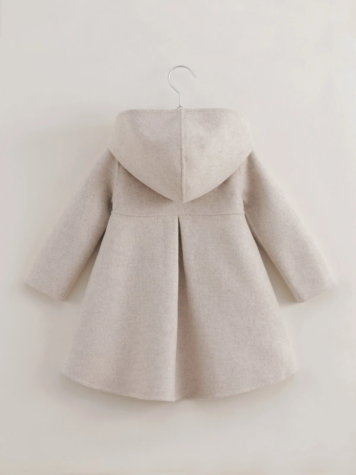 MARC & JANIE Girls Double-Sided Woolen A-line Hooded Trench Coat 221869