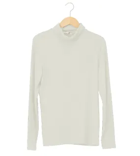 Maria Bellentani Dolcevita Roll Neck Top Latte