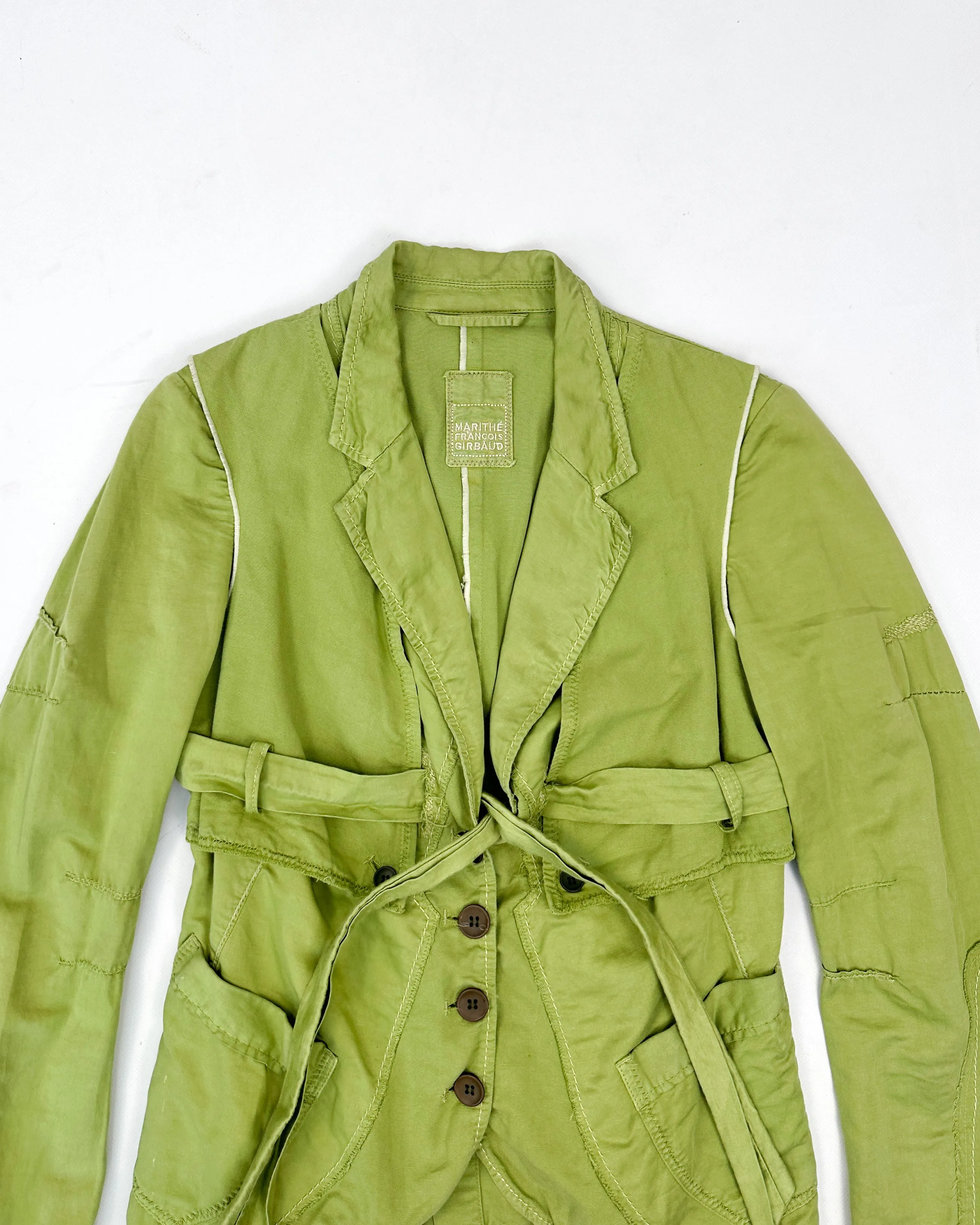 Marithé Francois Girbaud Green Utility Blazer 2000's