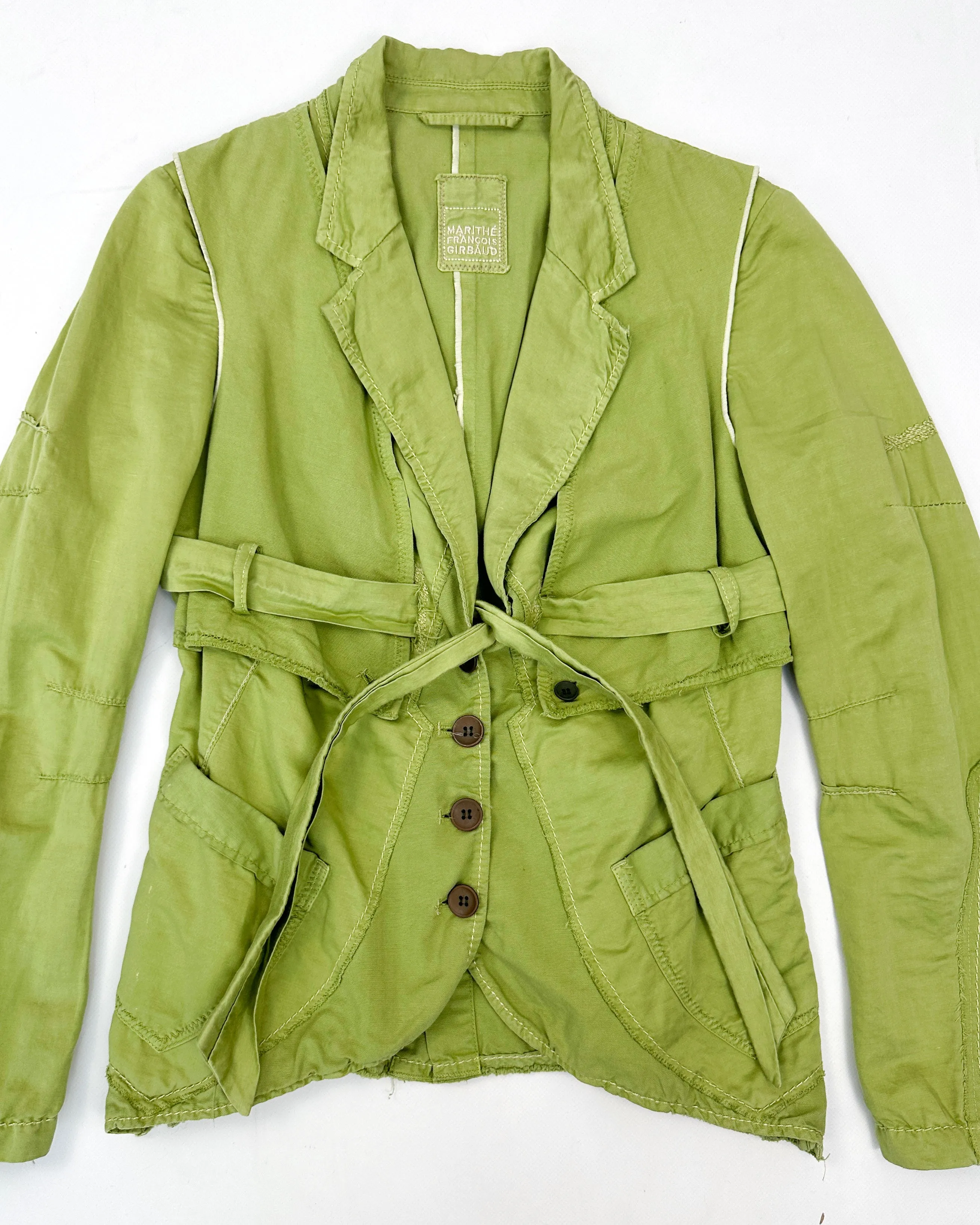 Marithé Francois Girbaud Green Utility Blazer 2000's