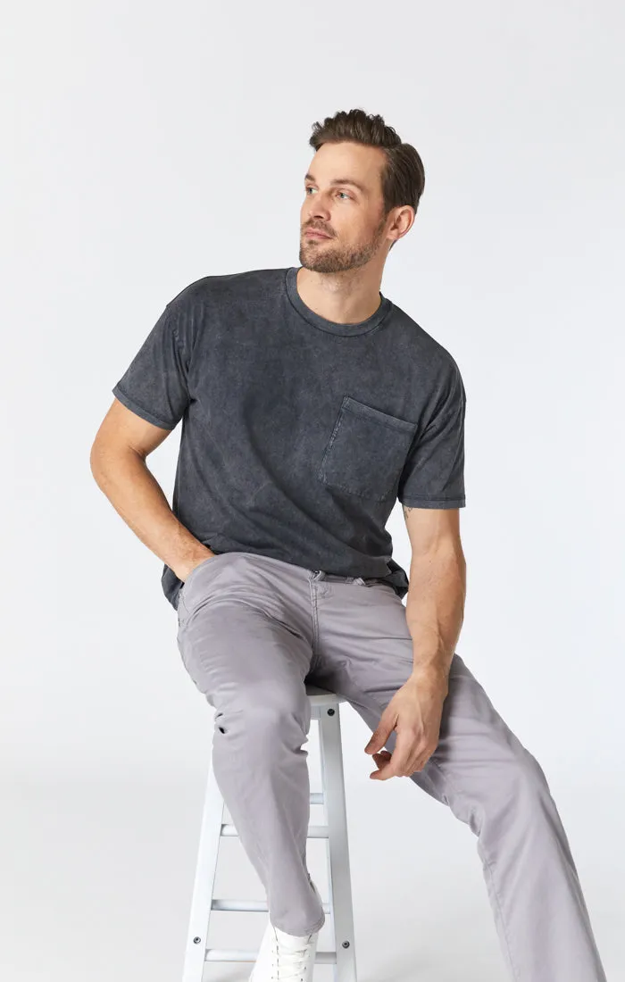 MATT RELAXED STRAIGHT LEG PANTS IN GRAPHITE TWILL