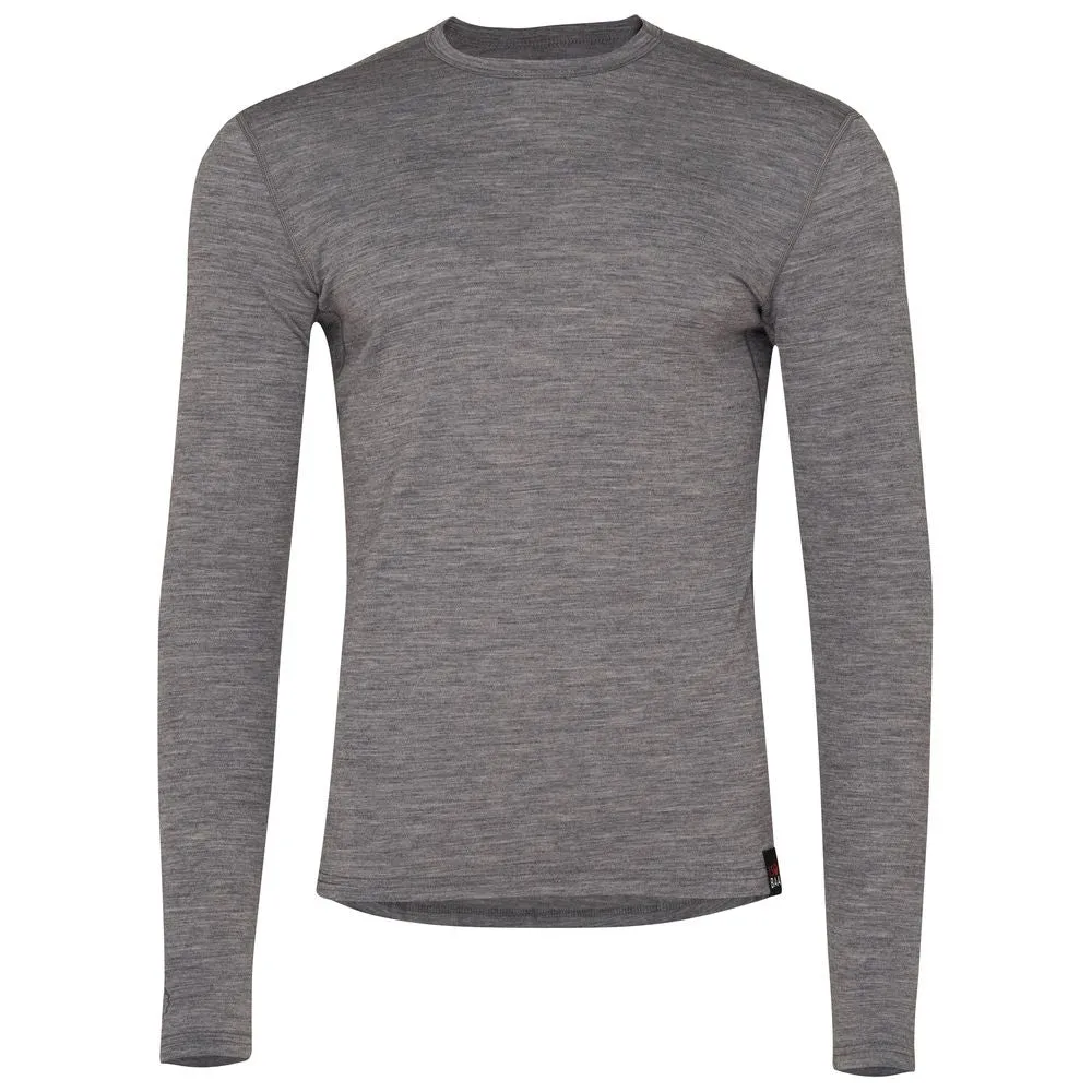 Mens Merino 180 Long Sleeve Crew (Charcoal)