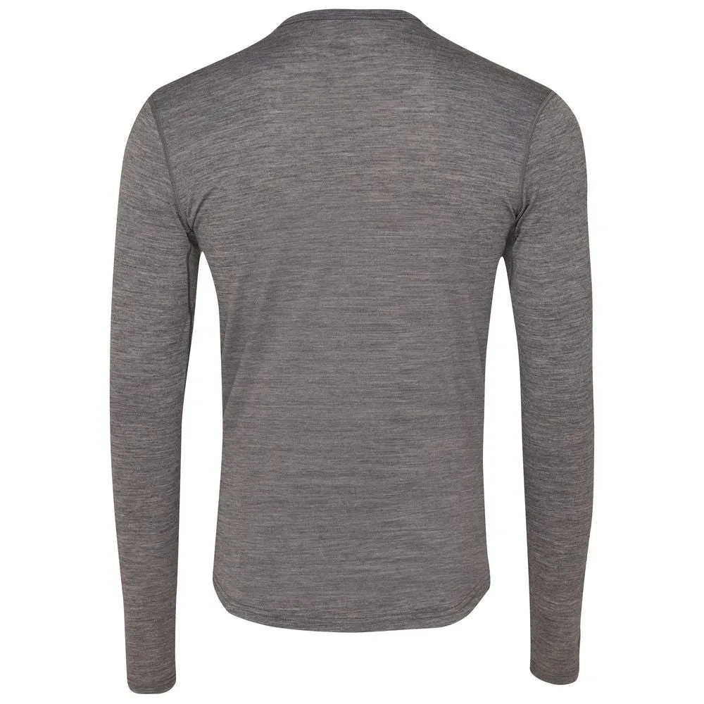 Mens Merino 180 Long Sleeve Crew (Charcoal)