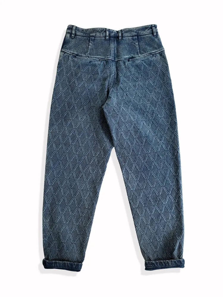 Men's Sashiko Pencil Pants Indigo