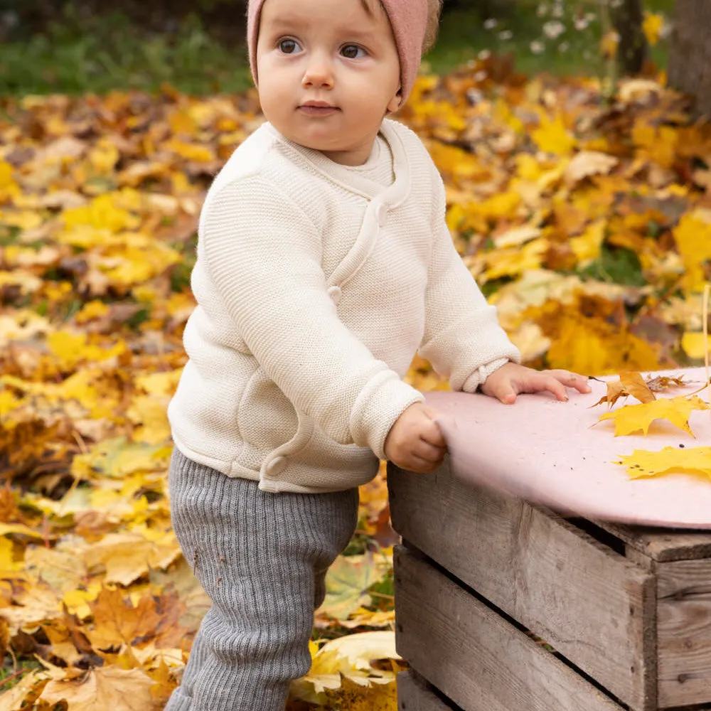 Merino Baby Jacket - Natural (0-12m)