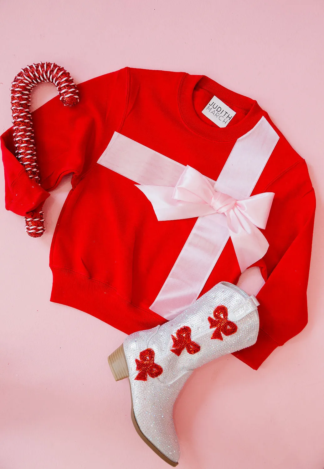 MINI KIDS HOLIDAY SEASON RED PULLOVER